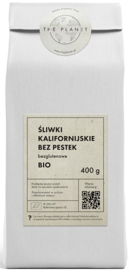 ŚLIWKI KALIFORNIJSKIE SUSZONE BEZGLUTENOWE BIO 400 g - THE PLANET THE PLANET (Zakupy przyjazne Ziemi)