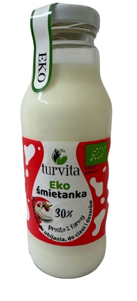 ŚMIETANKA 30 % BIO 300 ml - TURVITA TURVITA (nabiał z mleka krowiego)