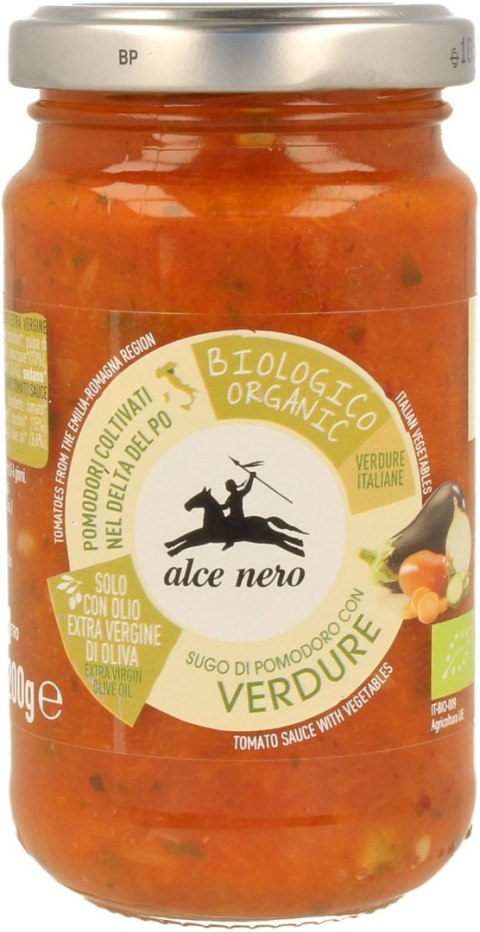 SOS POMIDOROWY Z WARZYWAMI (VERDURE) BIO 350 g - ALCE NERO ALCE NERO (włoskie produkty)