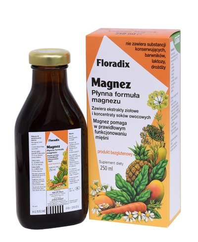 SUPLEMENT DIETY MAGNEZ W PŁYNIE BEZGLUTENOWY 250 ml - SALUS (FLORADIX) SALUS (soki)