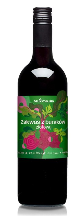 ZAKWAS Z BURAKÓW ZIOŁOWY BIO 700 ml - DELIKATNA DELIKATNA (kombucha, kimchi, zakwas)