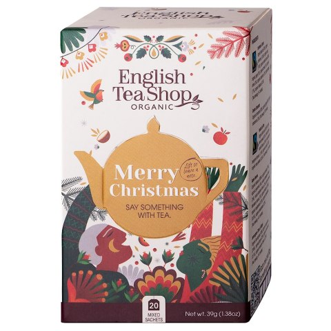 ZESTAW HERBAT I HERBATEK ŚWIĄTECZNYCH BIO (5 SMAKÓW) (20 x 1,95 g) 39 g - ENGLISH TEA SHOP (PRODUKT SEZONOWY) ENGLISH TEA SHOP ORGANIC (herbaty)