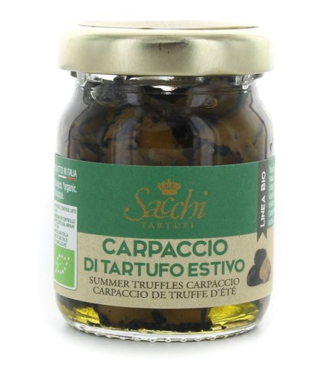 CARPACCIO Z CZARNEJ TRUFLI LETNIEJ BIO 50 g - SACCHI TARTUFI SACCHI TARTUFI (pasty, sosy, oliwy truflowe)