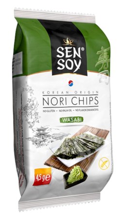 CHIPSY NORI WASABI BEZGLUTENOWE 4,5 g - SEN SOY SEN SOY (chipsy nori)