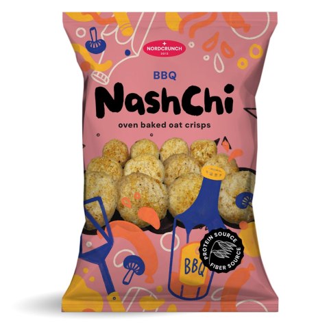 CHRUPKI PROTEINOWE O SMAKU BBQ 60 g - NORDCRUNCH NORDCRUNCH (chrupki, chipsy)