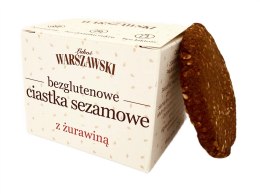 CIASTKA SEZAMOWE Z ŻURAWINĄ BEZGLUTENOWE 150 g - ŁAKOĆ WARSZAWSKI BATON WARSZAWSKI (batony, ciastka, kremy)