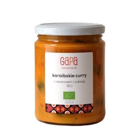 CURRY Z CUKINIĄ I ANANASEM KARAIBSKIE BIO 450 g - GAPA GAPA (zupy)