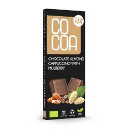 CZEKOLADA CAPPUCCINO MIGDAŁOWE Z MORWĄ BIO 40 g - COCOA COCOA (czekolady i bakalie w surowej czekoladzie)