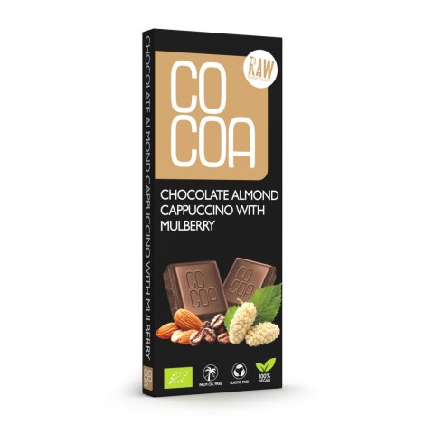 CZEKOLADA CAPPUCCINO MIGDAŁOWE Z MORWĄ BIO 40 g - COCOA COCOA (czekolady i bakalie w surowej czekoladzie)