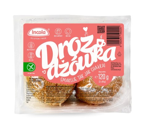 DROŻDŻÓWKA CHAŁKA BEZGLUTENOWA (2 szt.) 120 g - INCOLA INCOLA (bezglutenowe pieczywo i wafle)