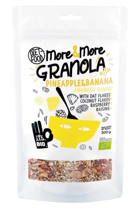 GRANOLA Z ANANASEM I BANANEM BIO 300 g - DIET-FOOD (MORE & MORE) DIET-FOOD