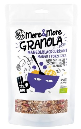 GRANOLA Z MANGO I CZARNĄ PORZECZKĄ BIO 300 g - DIET-FOOD (MORE & MORE) DIET-FOOD