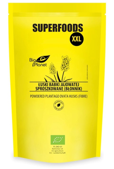 ŁUSKI BABKI JAJOWATEJ SPROSZKOWANE (BŁONNIK) BIO 600 g - BIO PLANET BIO PLANET - seria SUPERFOODS