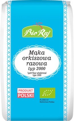 MĄKA ORKISZOWA RAZOWA TYP 2000 BIO (POLSKA) 1 kg - BIO RAJ BIO RAJ (100 % z Polski)