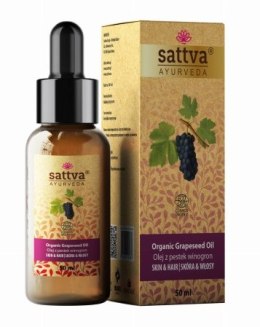 OLEJ DO CIAŁA I WŁOSÓW Z PESTEK WINOGRON ECO 50 ml - SATTVA (AYURVEDA) SATTVA (kosmetyki ajurwedyjskie, kadzidełka)