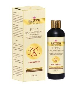 OLEJ DO MASAŻU ŁAGODZĄCY Z OLEJKIEM SANDAŁOWCA 200 ml - SATTVA (AYURVEDA) SATTVA (kosmetyki ajurwedyjskie, kadzidełka)