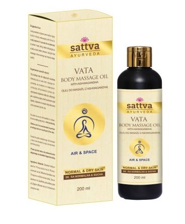 OLEJ DO MASAŻU RELAKSUJĄCY Z ASHWAGANDHĄ 200 ml - SATTVA (AYURVEDA) SATTVA (kosmetyki ajurwedyjskie, kadzidełka)