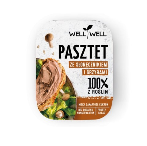 PASZTET SŁONECZNIKOWY Z GRZYBAMI 115 g - WELL WELL WELL WELL (tofu, wędliny, pasty)