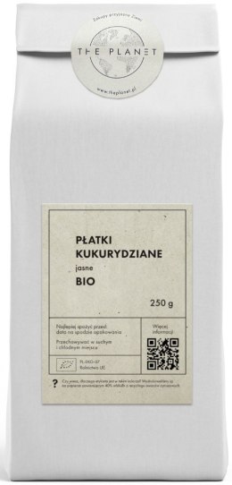 PŁATKI KUKURYDZIANE JASNE BEZ DODATKU CUKRÓW BIO 250 g - THE PLANET THE PLANET (Zakupy przyjazne Ziemi)