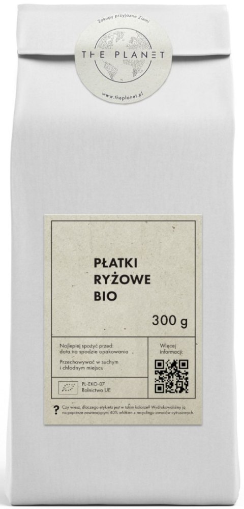 PŁATKI RYŻOWE BIO 300 g - THE PLANET THE PLANET (Zakupy przyjazne Ziemi)