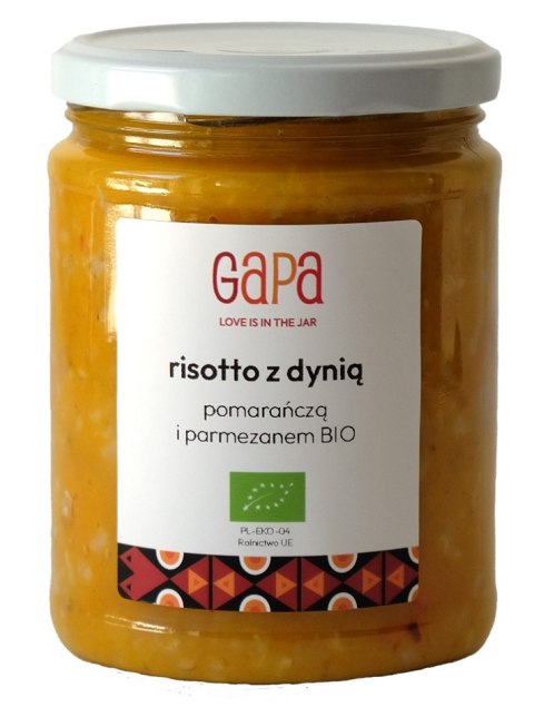 RISOTTO Z DYNIĄ, POMARAŃCZĄ I PARMEZANEM BIO 450 g - GAPA GAPA (zupy)