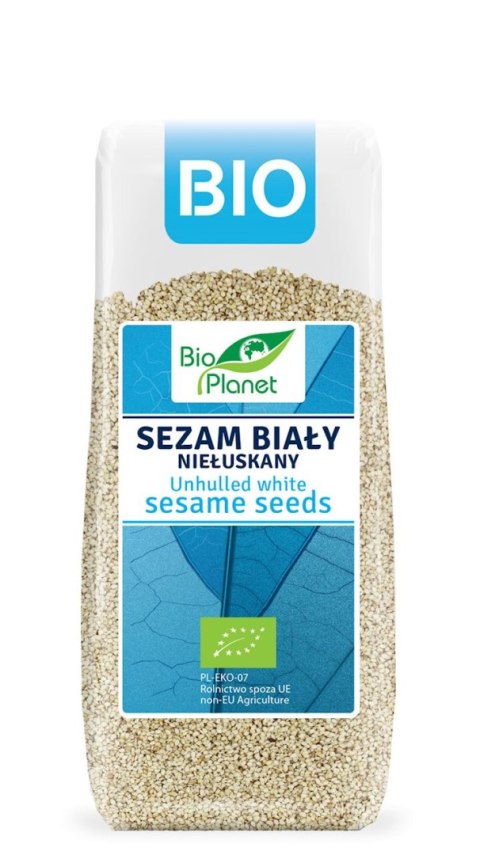 SEZAM BIAŁY NIEŁUSKANY BIO 200 g - BIO PLANET BIO PLANET - seria NIEBIESKA (ryże, kasze, ziarna)