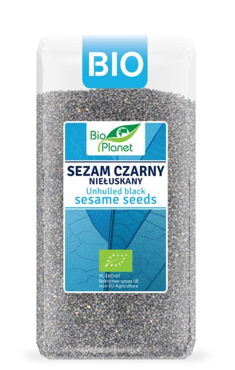 SEZAM CZARNY NIEŁUSKANY BIO 200 g - BIO PLANET BIO PLANET - seria NIEBIESKA (ryże, kasze, ziarna)