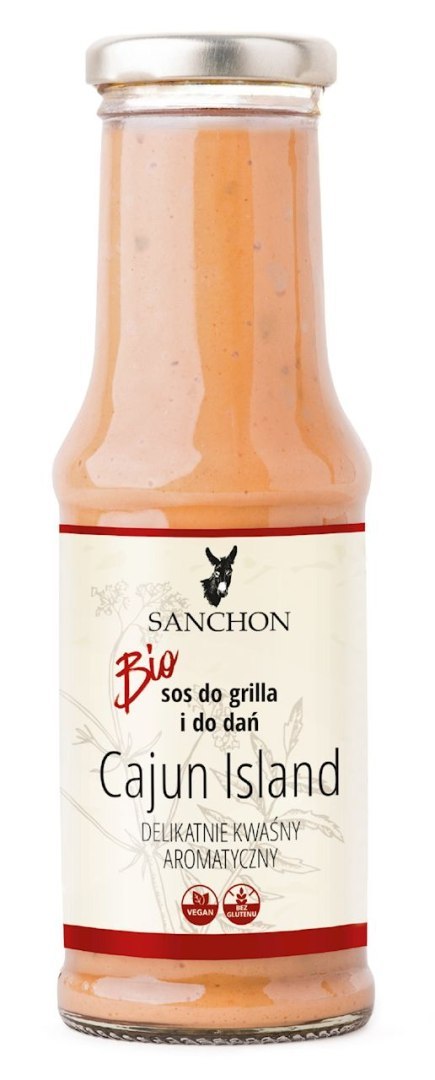 SOS CAJUN ISLAND BEZGLUTENOWY BIO 210 ml - SANCHON SANCHON (sosy, przyprawy w płynie)