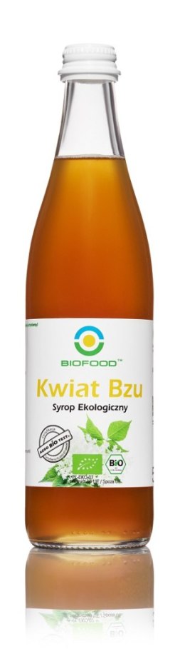SYROP Z KWIATÓW CZARNEGO BZU BEZGLUTENOWY BIO 500 ml - BIOFOOD BIOFOOD (soki, przetwory, octy, olej kokosowy)