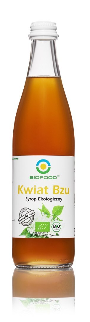 SYROP Z KWIATÓW CZARNEGO BZU BEZGLUTENOWY BIO 500 ml - BIOFOOD BIOFOOD (soki, przetwory, octy, olej kokosowy)