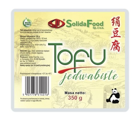 TOFU JEDWABISTE 350 g - SOLIDA FOOD SOLIDA FOOD (tofu sojowe)