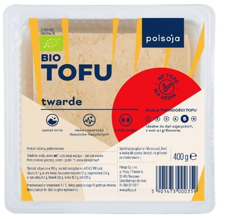 TOFU NATURALNE TWARDE BIO 400 g - WELL WELL WELL WELL (tofu, wędliny, pasty)