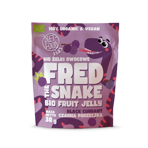 ŻELKI CZARNA PORZECZKA BIO 30 g - DIET-FOOD (FRED THE SNAKE) DIET-FOOD