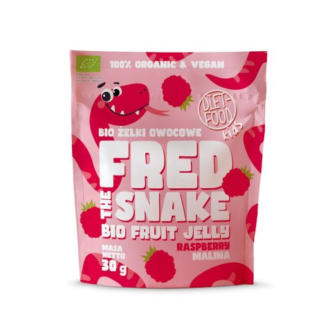 ŻELKI MALINA BIO 30 g - DIET-FOOD (FRED THE SNAKE) DIET-FOOD