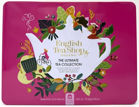 ZESTAW HERBAT I HERBATEK CODZIENNYCH BIO W PUSZCE (THE ULTIMATE - 6 SMAKÓW) (36 x 1,96 g) 70,5 g - ENGLISH TEA SHOP ORGANIC ENGLISH TEA SHOP ORGANIC (herbaty)