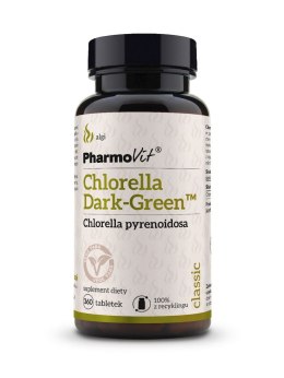 CHLORELLA DARK-GREEN (250 mg) BEZGLUTENOWA 360 TABLETEK - PHARMOVIT (CLASSIC) PHARMOVIT (suplementy diety)