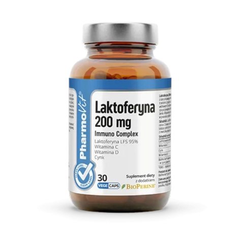 KAPSUŁKI NA UKŁAD ODPORNOŚCIOWY (LAKTOFERYNA IMMUNO COMPLEX) BEZGLUTENOWE 30 szt. - PHARMOVIT (CLEAN LABEL) PHARMOVIT (suplementy diety)