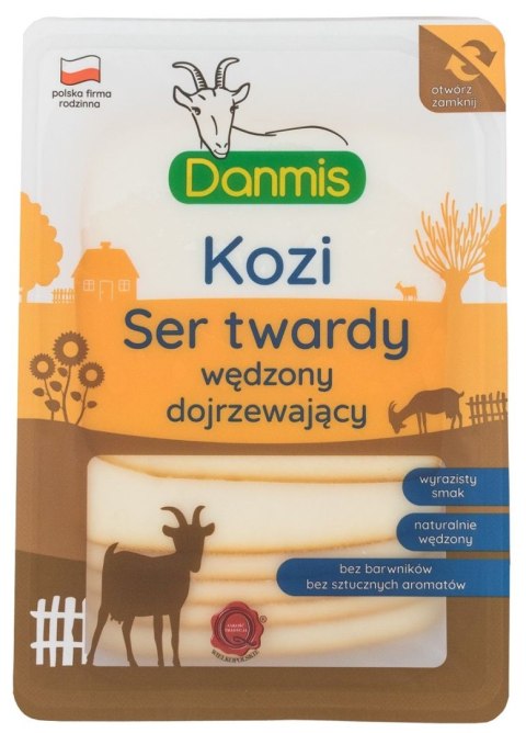 KOZI SER WĘDZONY PLASTRY 100 g - DANMIS DANMIS (nabiał z mleka koziego)