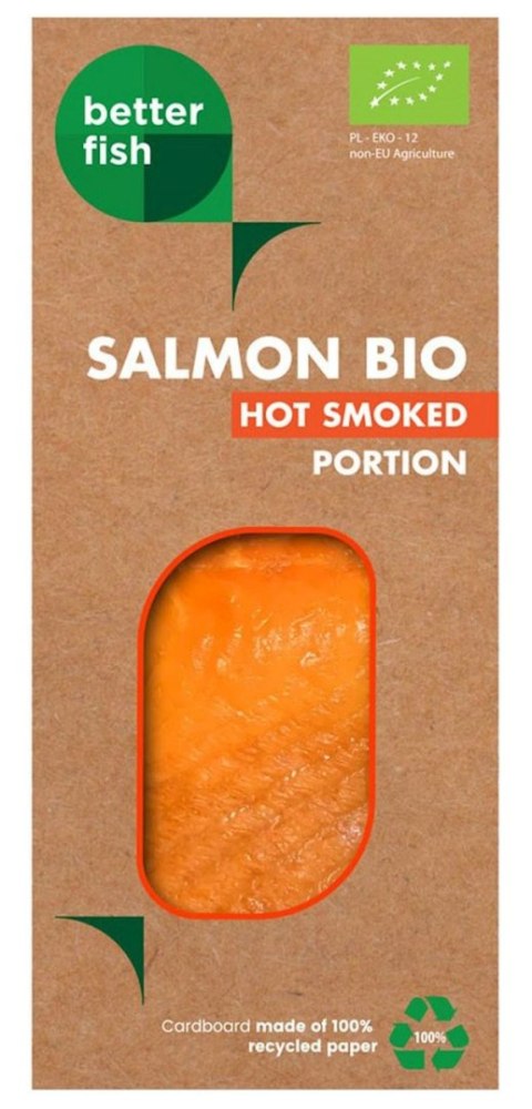 ŁOSOŚ ATLANTYCKI WĘDZONY NA GORĄCO PORCJA BIO 100 g (KOPERTA) - BETTER FISH BETTER FISH (ryby i owoce morza, w tym MROŻONKI)