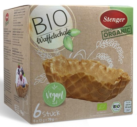 MISECZKI WAFLOWE DO LODÓW BIO (6 x 13 g) 78 g - STENGER (PRODUKT SEZONOWY) STENGER (wafelki do lodów)