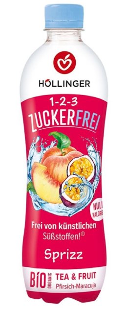 NAPÓJ O SMAKU BRZOSKWINIA - MARAKUJA BEZ CUKRU BIO 500 ml - HOLLINGER ZZZWYPRZEDAZ