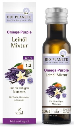 OMEGA PURPLE - MIESZANKA Z OLEJEM LNIANYM (MANDARYNKA, WANILIA, LAWENDA) BIO 100 ml - BIO PLANETE BIO PLANETE (oleje i oliwy)