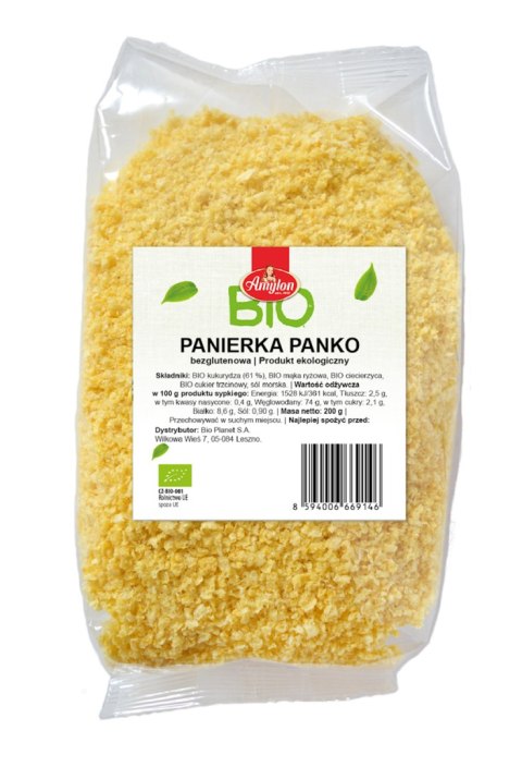 PANIERKA PANKO BEZGLUTENOWA BIO 200 g - AMYLON AMYLON (budynie, galaretki,kisiele,cukry, skrobie