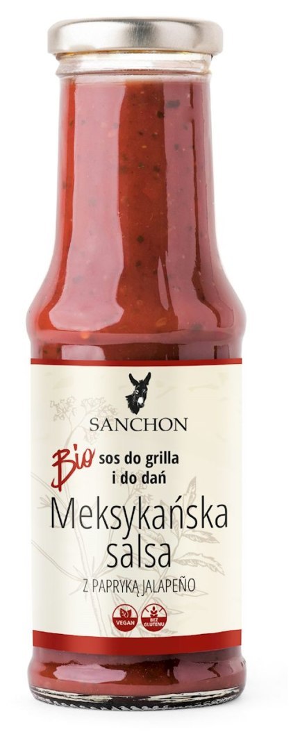 SOS MEKSYKAŃSKA SALSA BEZGLUTENOWY BIO 210 ml - SANCHON SANCHON (sosy, przyprawy w płynie)
