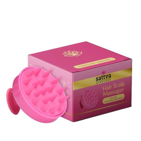 SZCZOTKA DO MASAŻU SKÓRY GŁOWY RÓŻOWA - SATTVA (AYURVEDA) SATTVA (kosmetyki ajurwedyjskie, kadzidełka)