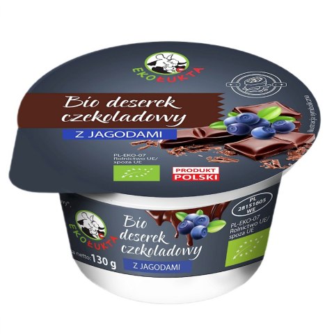 DESER CZEKOLADOWY Z JAGODAMI BIO 130 g - EKO ŁUKTA EKO ŁUKTA (nabiał z mleka krowiego)