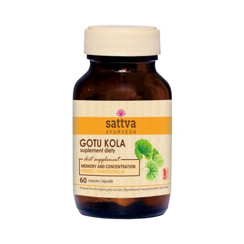 GOTU KOLA EKSTRAKT (450 mg) 60 KAPSUŁEK - SATTVA (FOODS) SATTVA (kosmetyki ajurwedyjskie, kadzidełka)