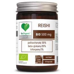 GRZYBY REISHI EKSTRAKT BIO (500 mg) 50 KAPSUŁEK - BE ORGANIC BE ORGANIC (suplementy diety)