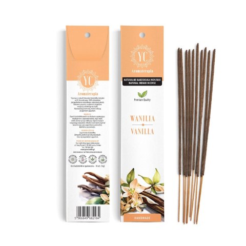 KADZIDEŁKA INDYJSKIE WANILIA (10 szt.) 16 g - YOUR CANDLE YOUR CANDLE (świece, olejki eteryczne)