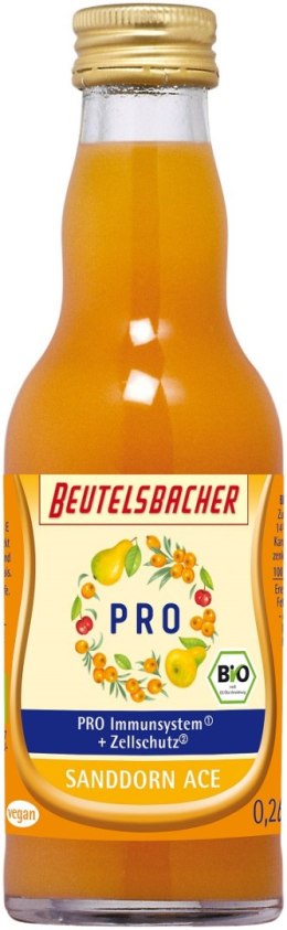 SHOT NA ODPORNOŚĆ GRUSZKA - ROKITNIK - MARCHEW BIO 200 ml - BEUTELSBACHER BEUTELSBACHER (soki, napoje, ocet jabłkowy)